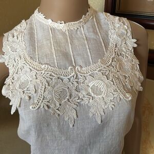 Vintage Linen Cottage Top Cloak of Many Colors sz 4